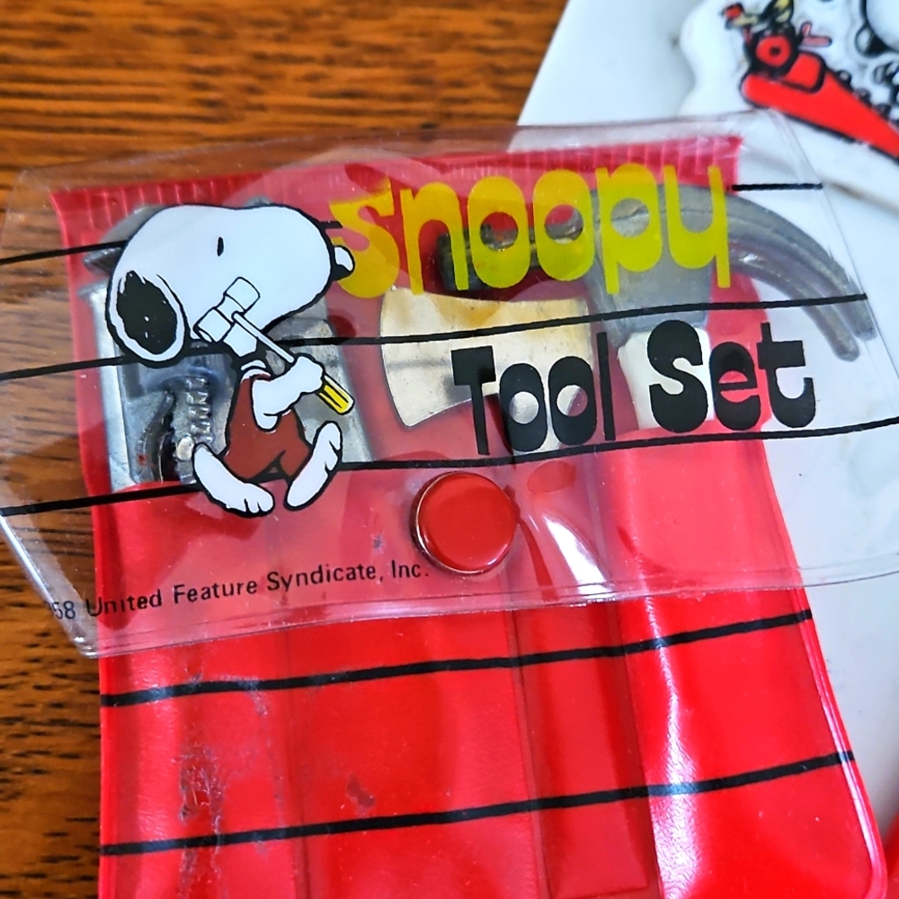 Snoopy Pocket Pal, Tool Set, Stationery, Scissors Lot 1980s Toys Vintage Peanuts - Picture 3 of 8